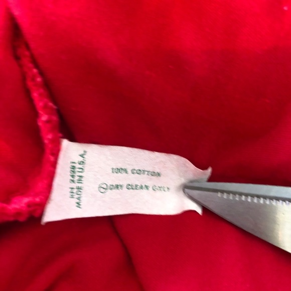 Vtg 70's Norman Shirtmakers Red Velvet Dress - Picture 7 of 9